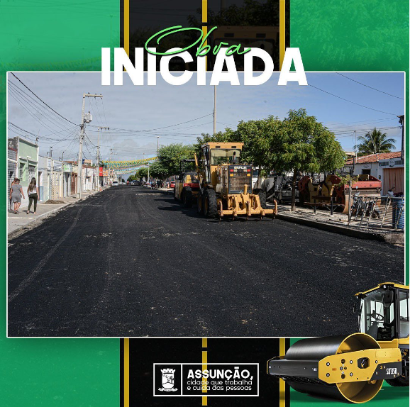 Obras de asfaltamento das ruas centrais de Assunção tem início através do Governo do Estado