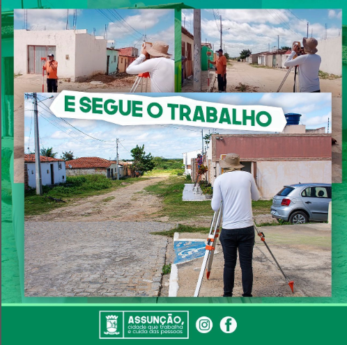 Equipe de Topografia realiza levantamento topográfico de ruas em Assunção